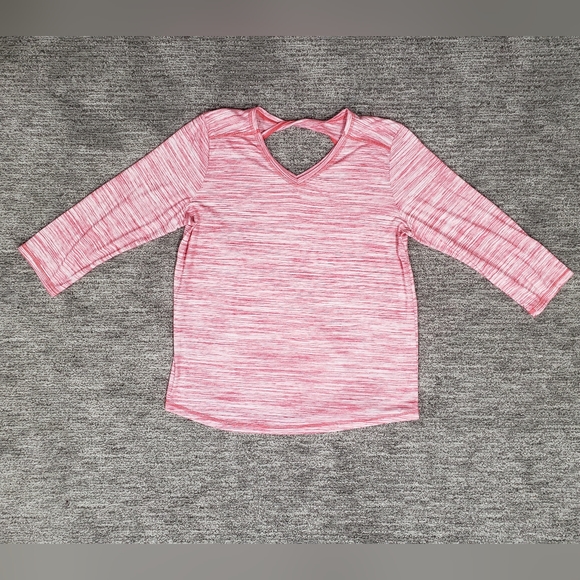 St. John's Bay Tops St Johns Bay Active Large Pink 34 Sleeve Twist Back Top Poshmark